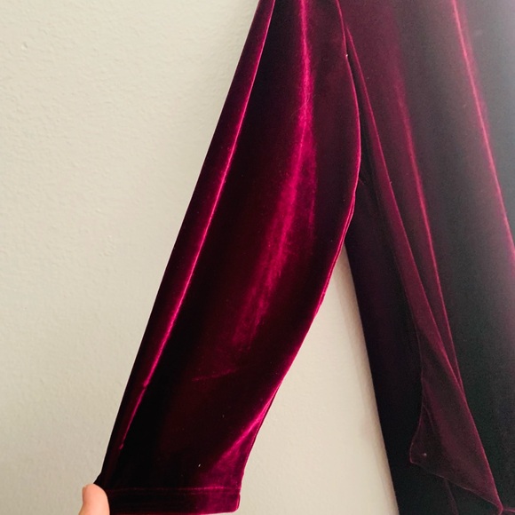 Soft Surroundings Women’s Velvet Asymmetrical Plum Tunic.Size XXL.SKU 306 - Picture 4 of 9